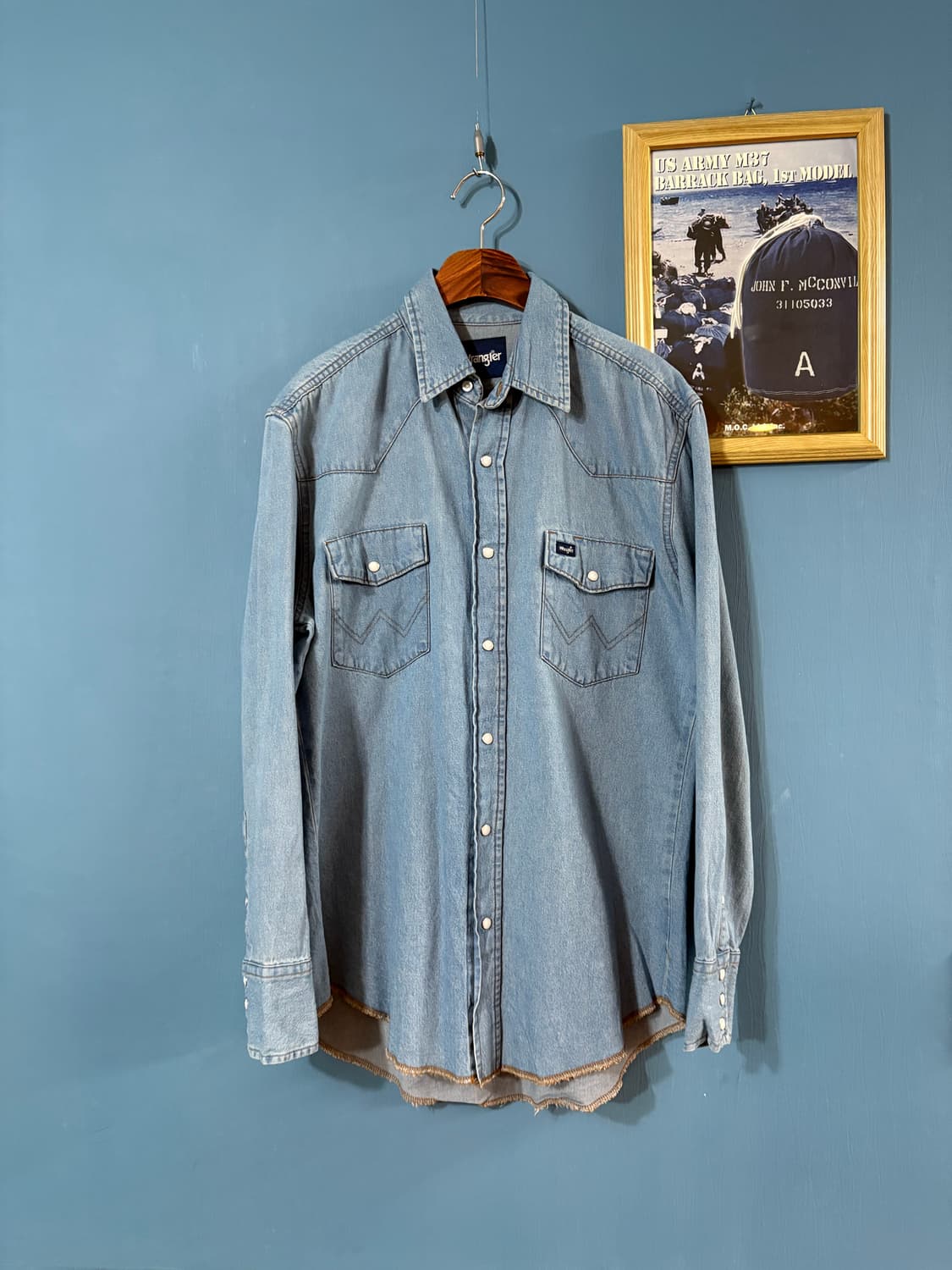 00‘s Wrangler Denim Western Shirt. 상품이미지1