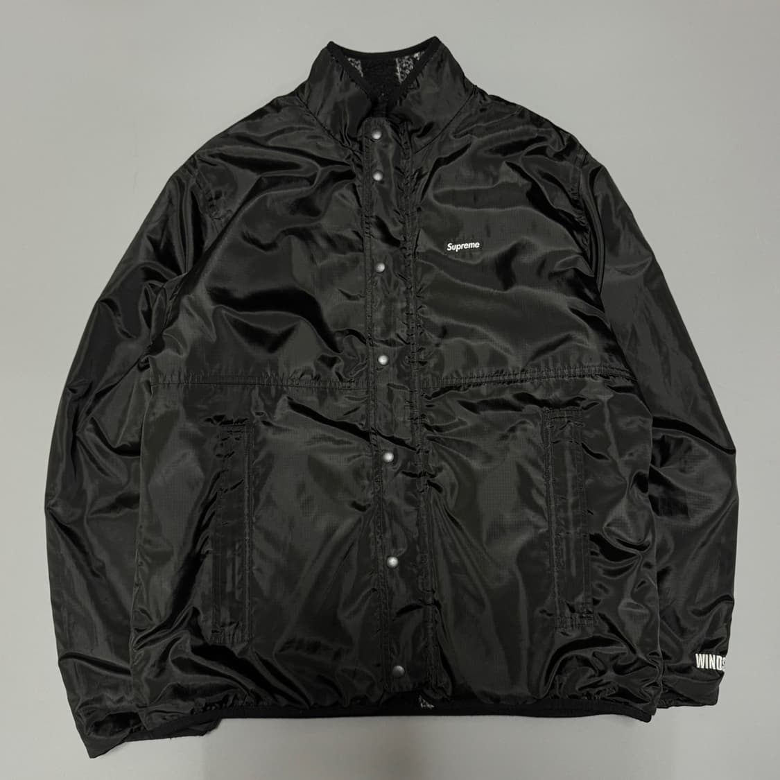 슈프림 19fw week3 블랙 페이즐리 립스탑 리버시블 윈드스토퍼 자켓 상품이미지10