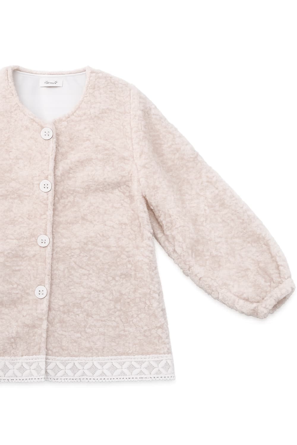 아이보리 부클 가디건 🤍 레이스 밑단 러블리 빈티지 무드 상품이미지4