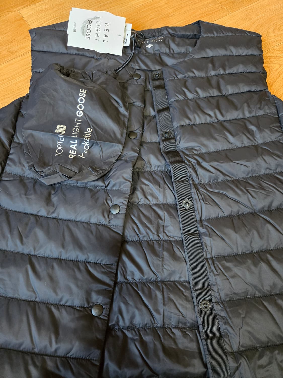 탑텐 구스다운 경량패딩 조끼(새상품) 상품이미지5