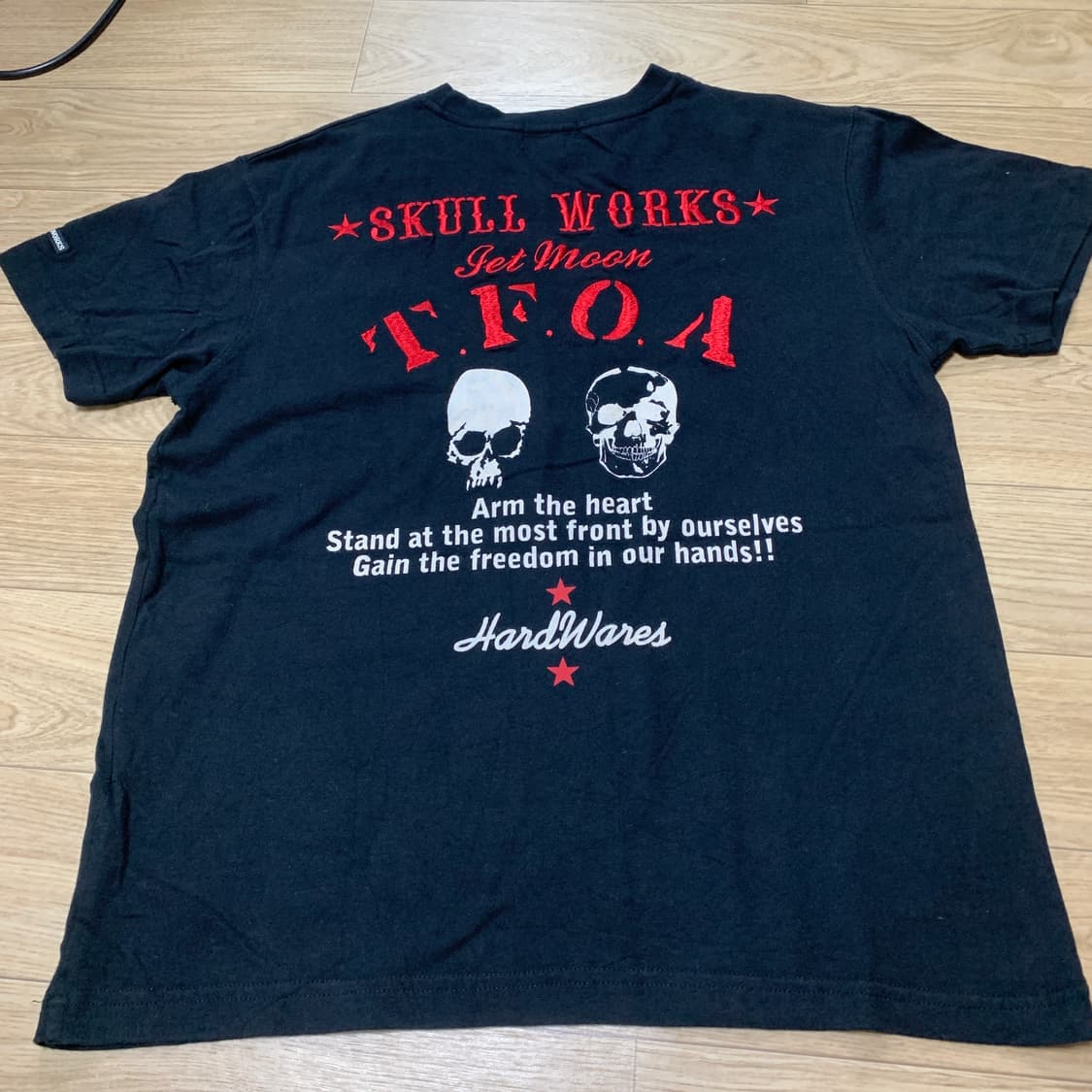 XL)Skull Works x crows 크로우즈 콜라보 무장전선 반팔티 상품이미지1