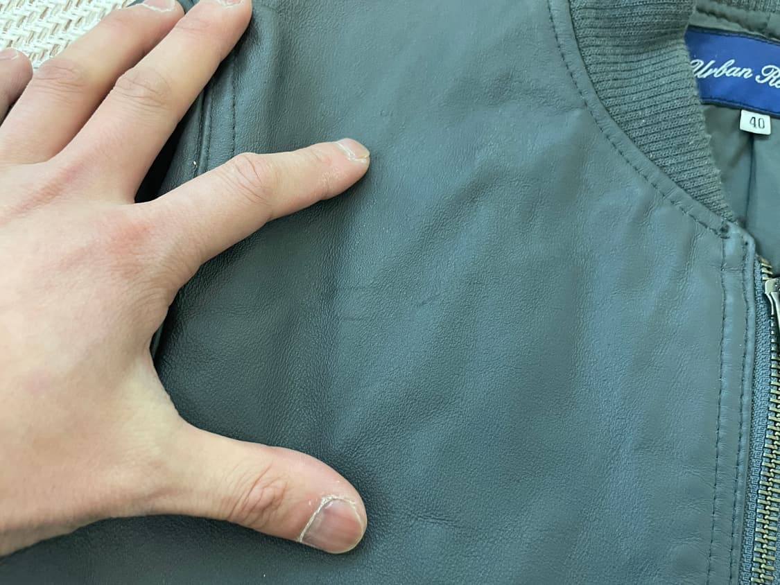 빈티지 돈피 레더 봄버자켓  J03923 상품이미지2