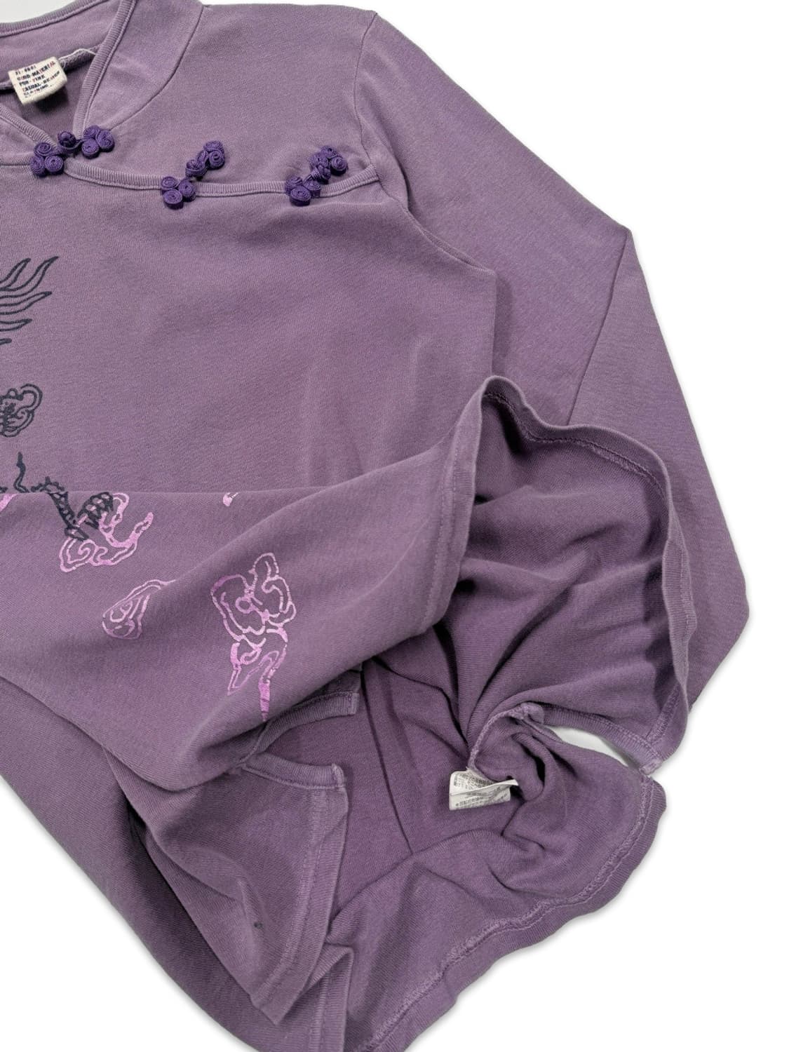 빈티지 퍼플 오리엔탈 긴팔티 상품이미지4