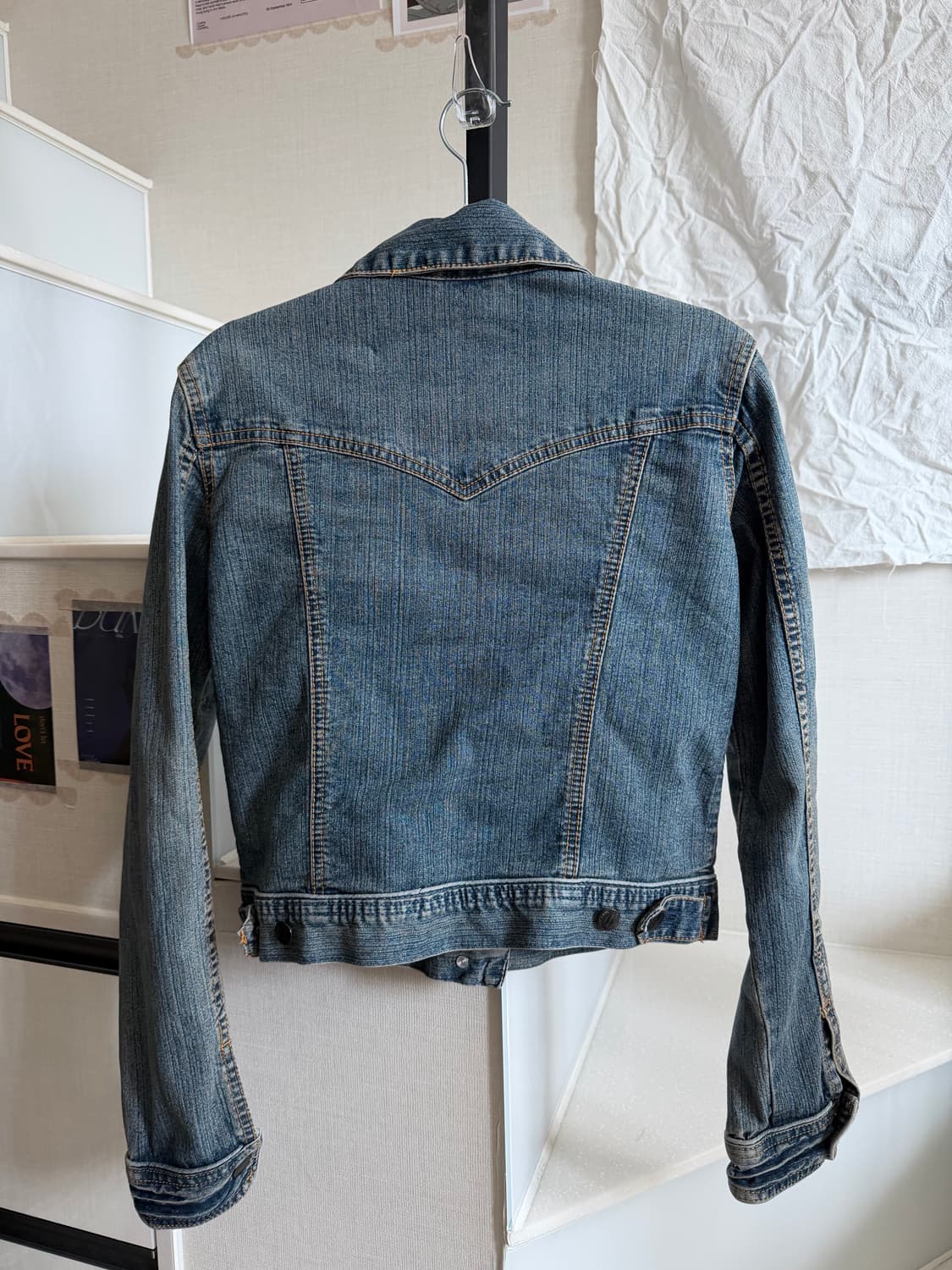 스티치 포인트 데님 자켓 상품이미지3