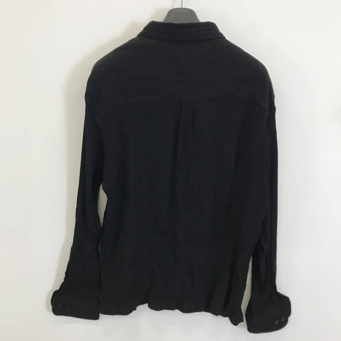 자라 블랙 플리츠 플리세 셔츠 [L] 상품이미지3