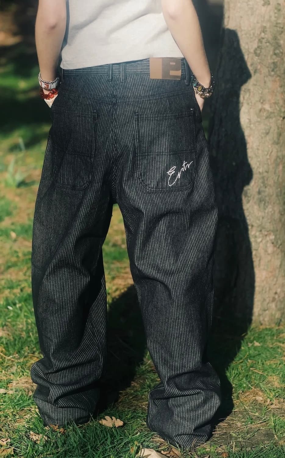 이알티알 ertr Stripe Denim Pants Black 데님 상품이미지1