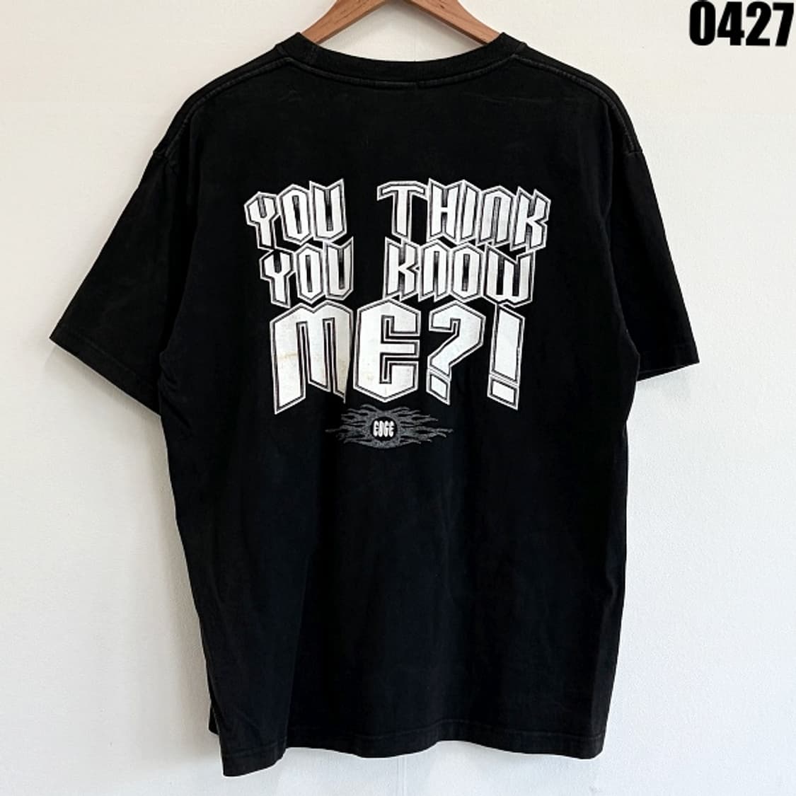 빈티지 EDGE A-RMY 그래픽 반팔 티셔츠 블랙 L 0427 상품이미지6