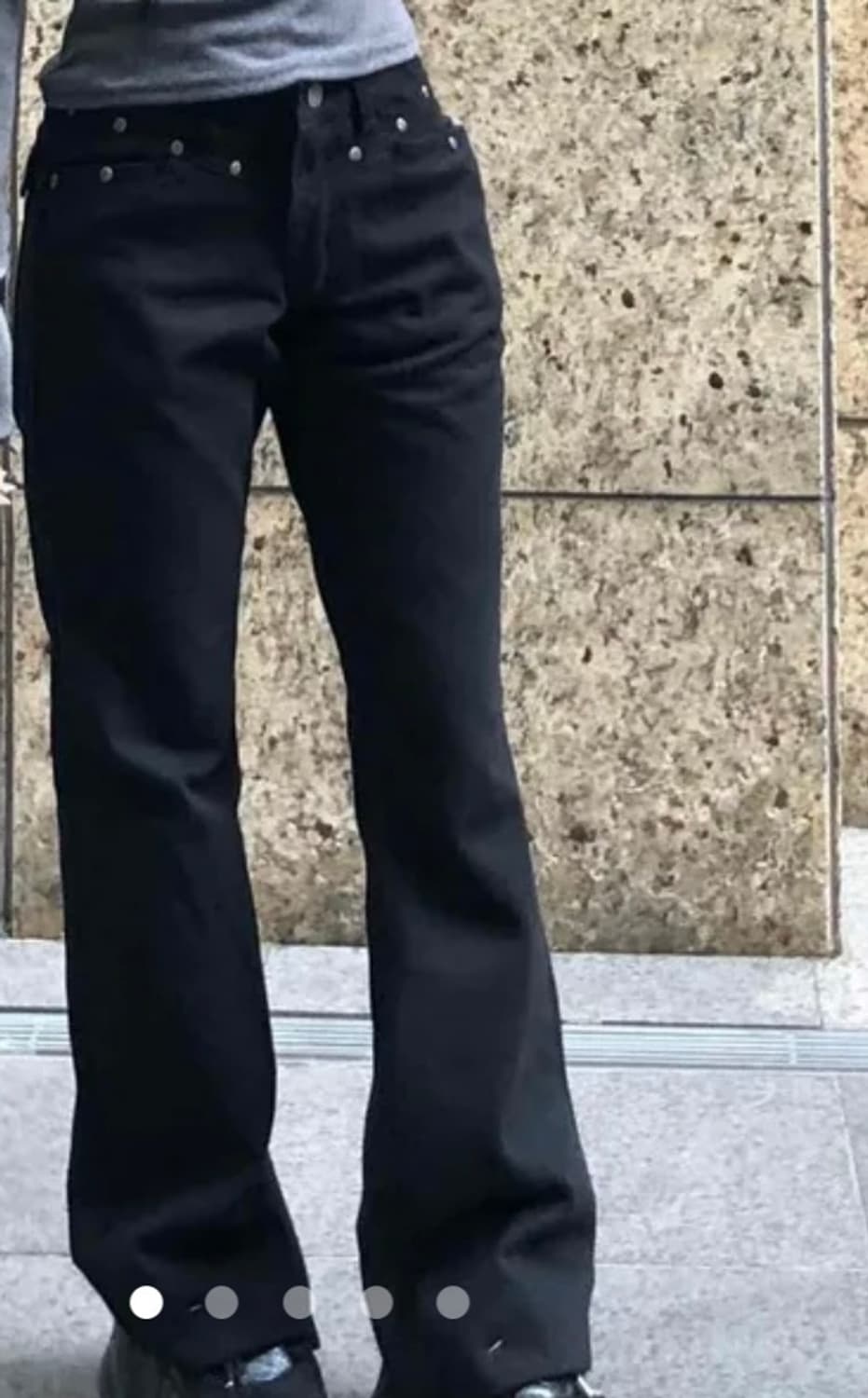 로우라이즈 블랙 부츠컷 기본 데님 팬츠 빈티지 y2k 상품이미지1