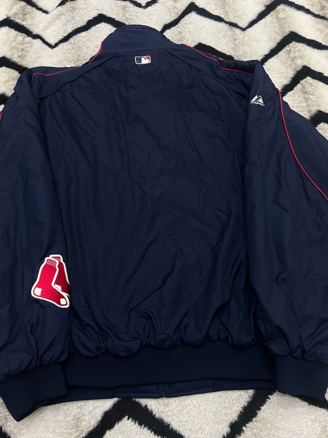 [2XL]마제스틱 보스턴 레드삭스 오왼자켓/기모/네이비 상품이미지5