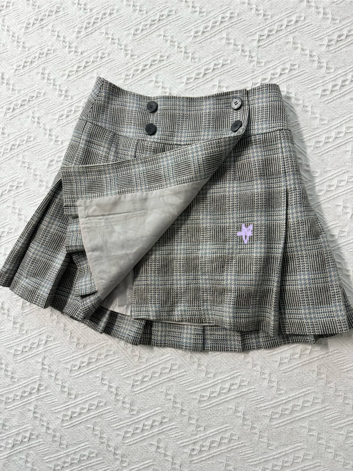 아가일 하프 슬리브 니트 셔츠 탑 2pcs SET 상품이미지10