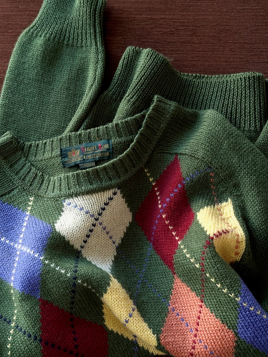 Dry wool argyle pattern knit P/O 상품이미지1