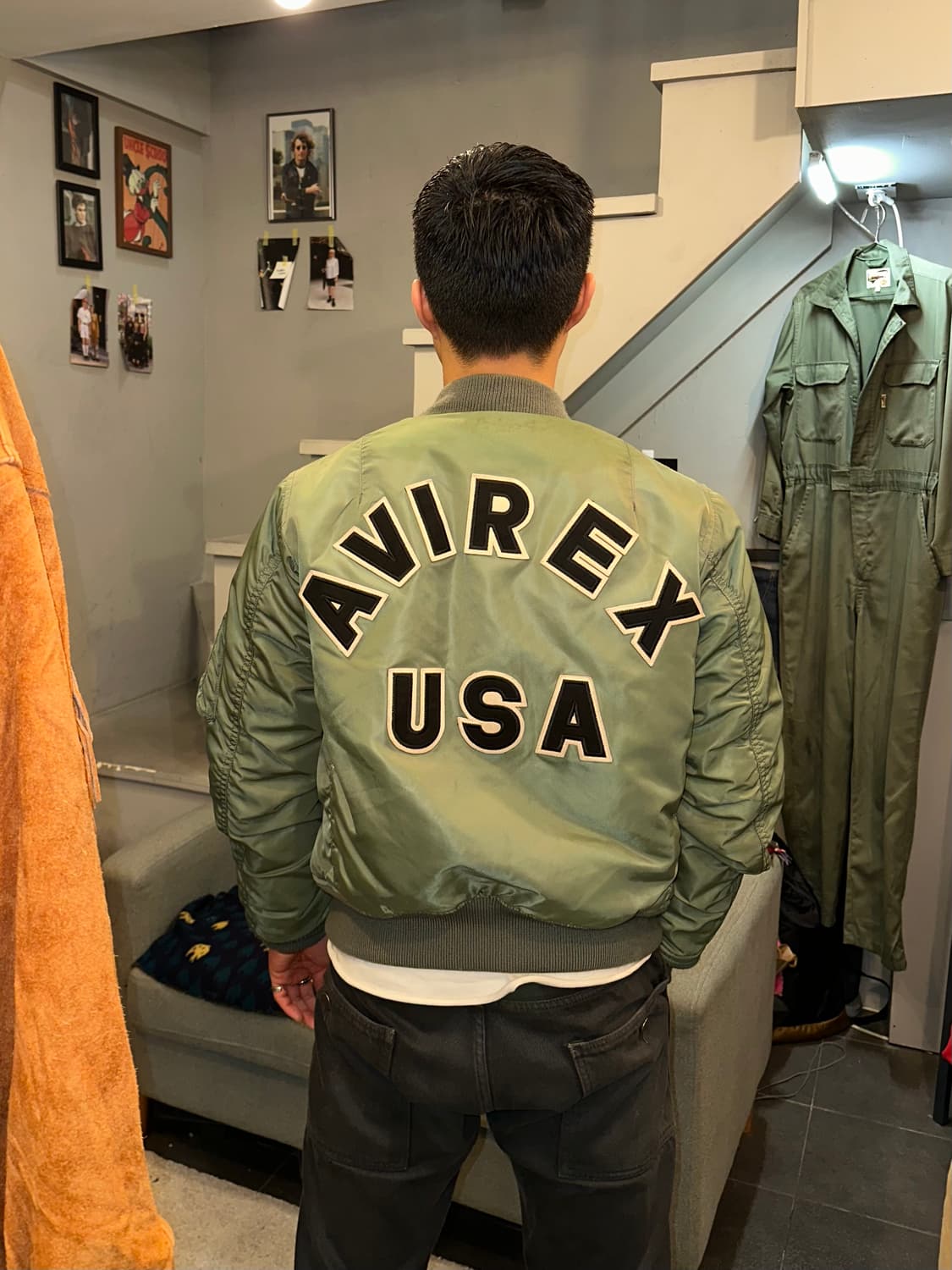 Avirex back logo Ma-1 flight jacket 상품이미지2
