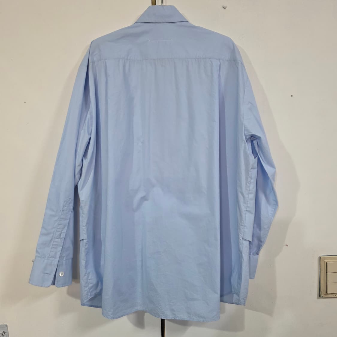 정품) MM6 마르지엘라 여성 스카이블루 베스트 레이어드 포플린 셔츠 상품이미지3