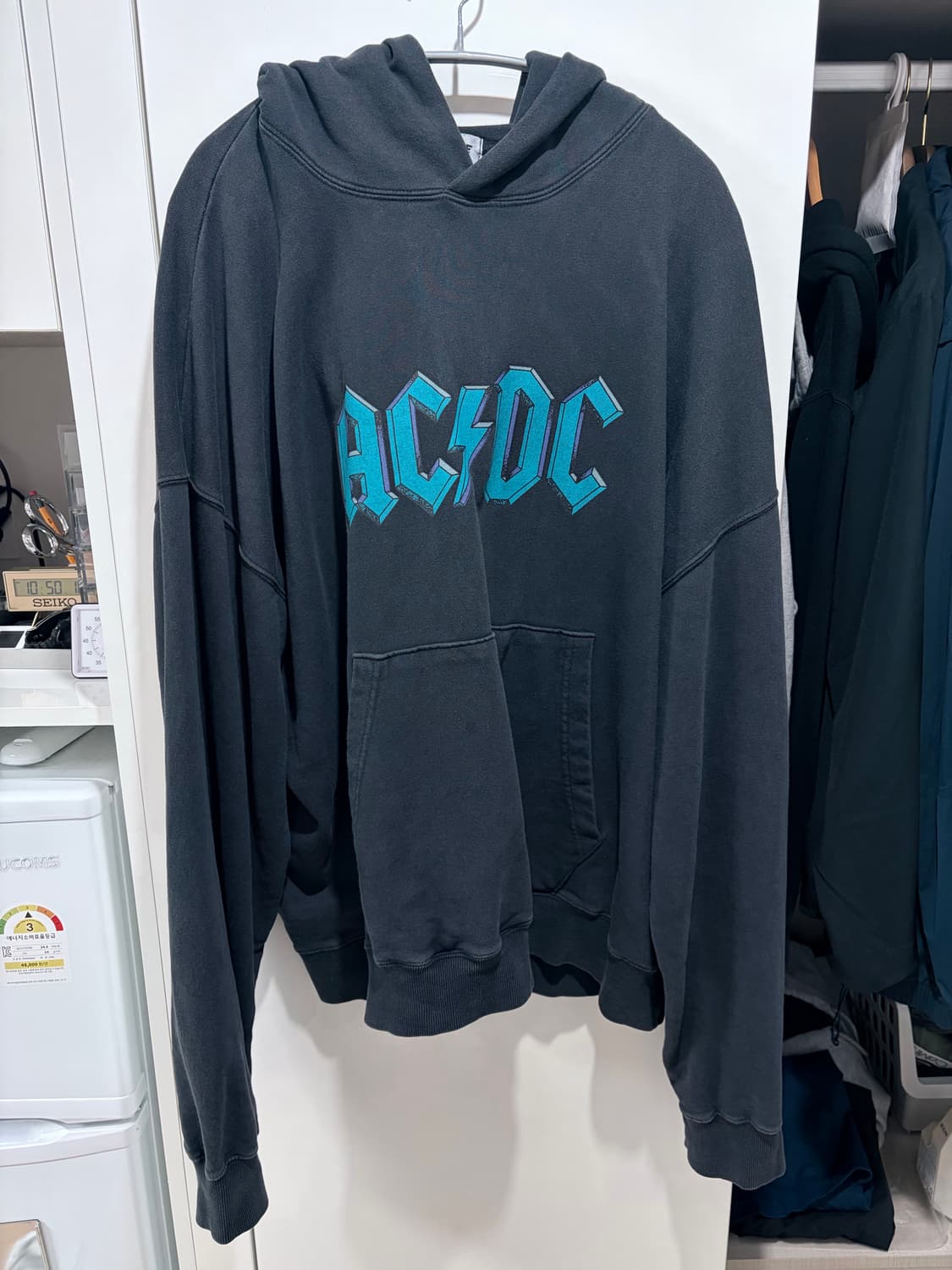 blue ACDC 오버후드티 상품이미지1