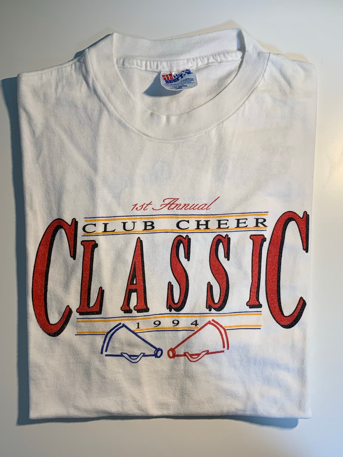 90s made in usa 싱글스티치 백프린팅 헤인즈 L XL 상품이미지5