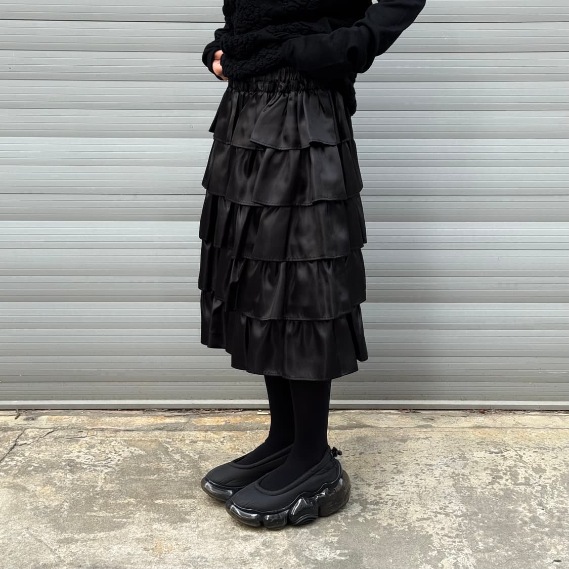 Ruffle Easy Black Skirt  상품이미지10