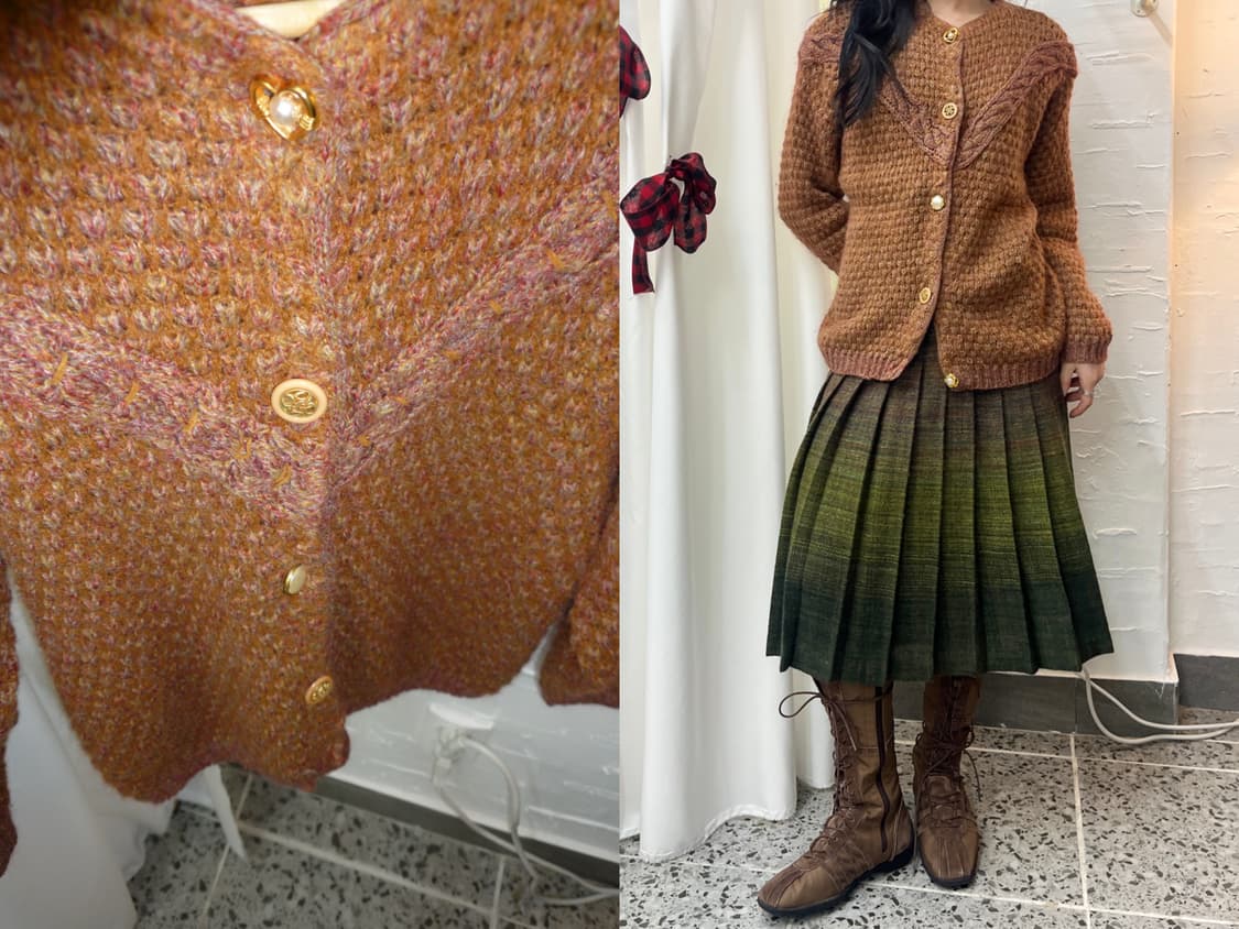 sunset orange cardigan 상품이미지1