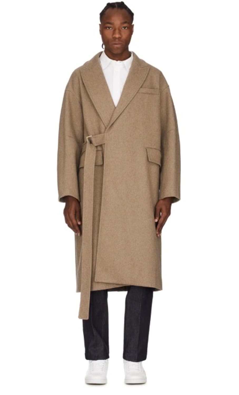 메종키츠네 울 로브코트 베이지 상품이미지1