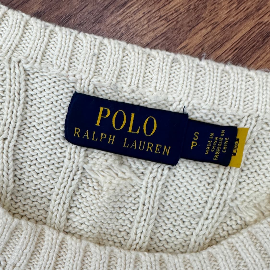 S(100) 폴로 랄프로렌 케이블 니트 코튼 스웨터 상품이미지5