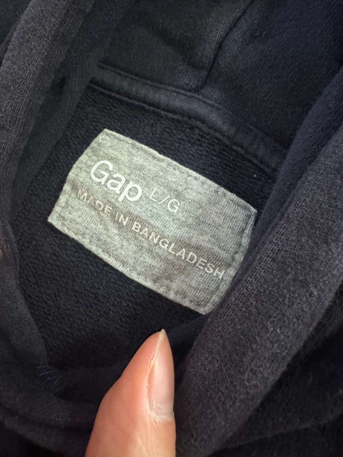 정품 GAP 갭 스펠아웃 빅 로고 후드티 L 상품이미지3