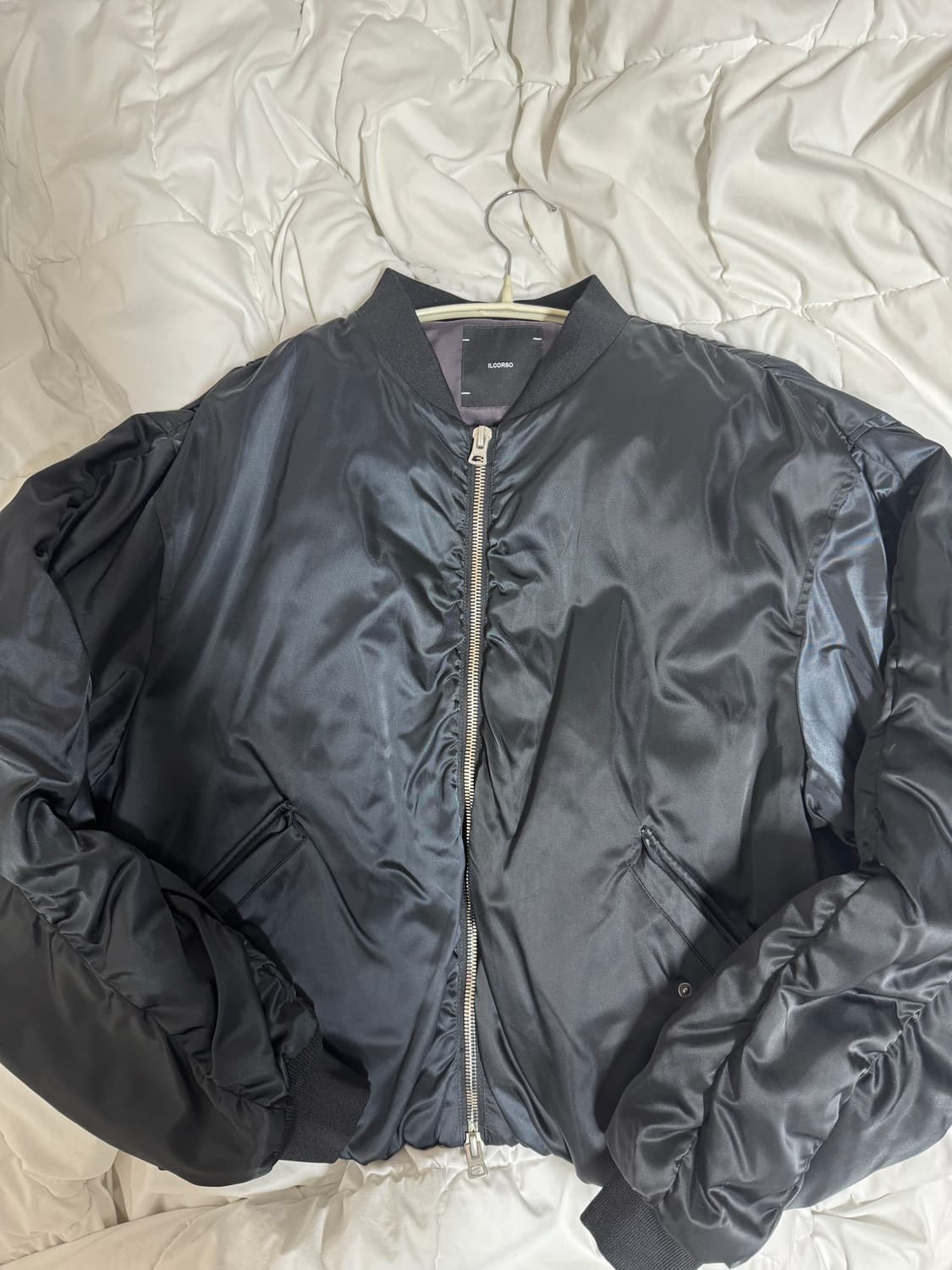 oam.factory X ILCORSO 셔링 패딩 MA-1 블랙 상품이미지1