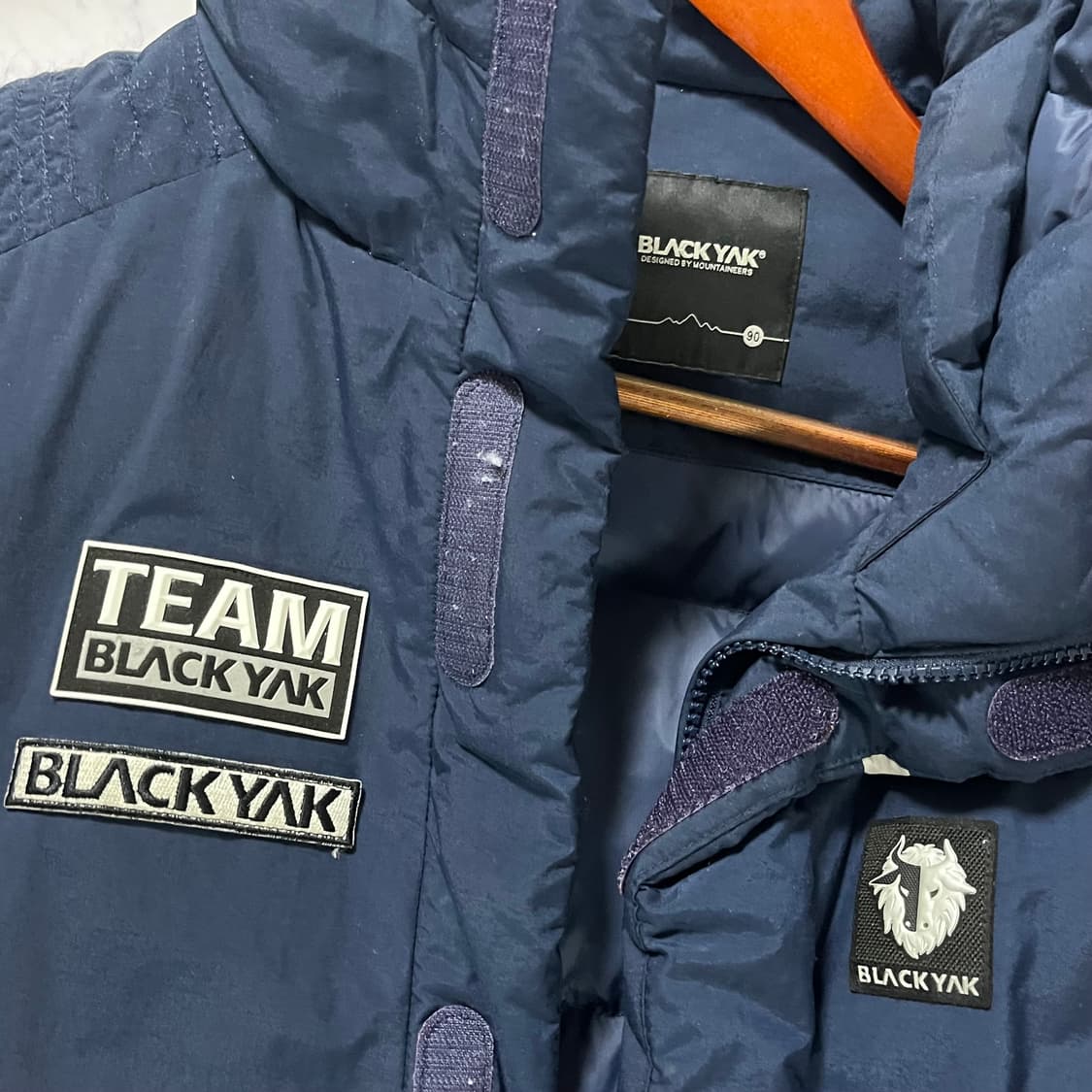 블랙야크 롱패딩 90 블루 판매 상품이미지2