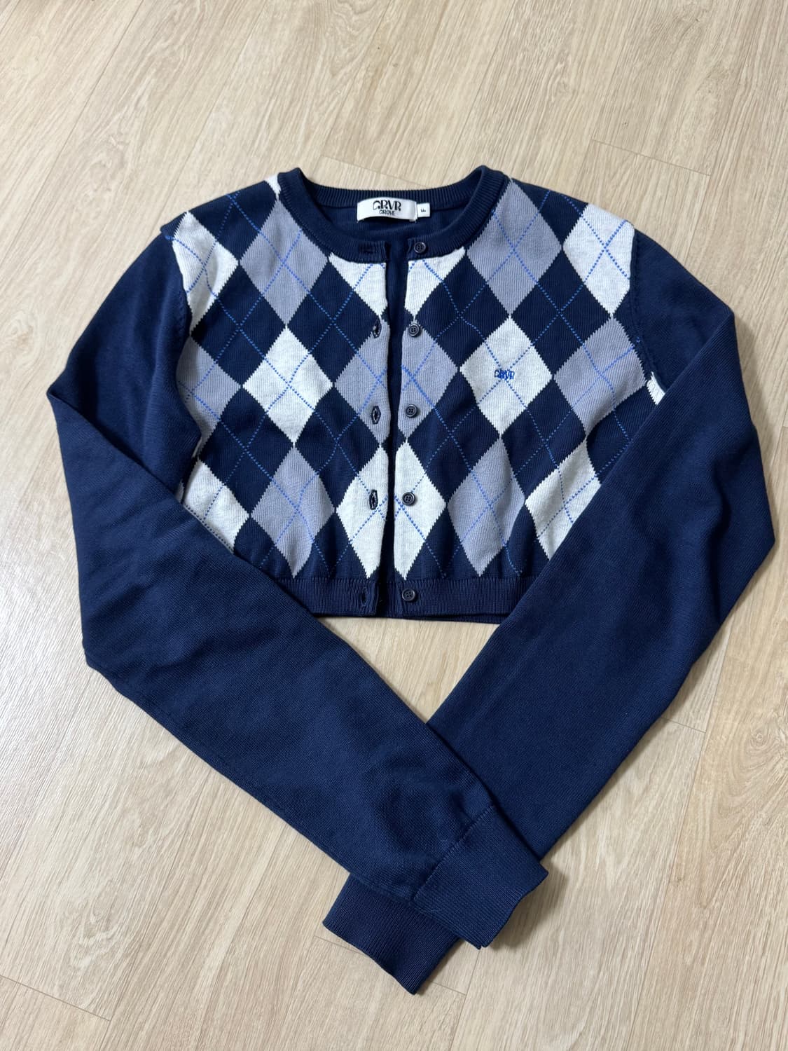 그로브 아가일 튜브탑+가디건 세트 상품이미지5