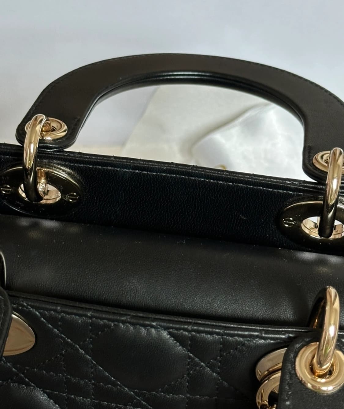 (정품)디올 레이디백 스몰 블랙 상품이미지2