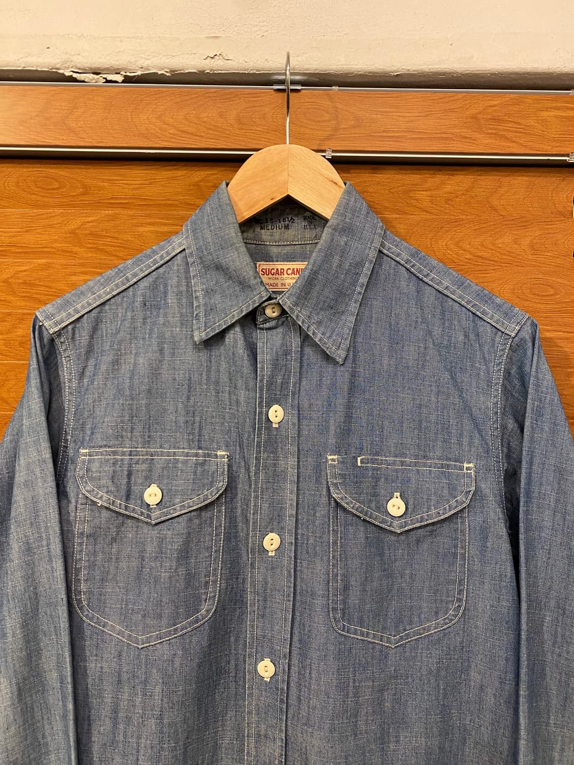 USA SUGAR CANE 슈가케인 데님 셔츠 상품이미지2