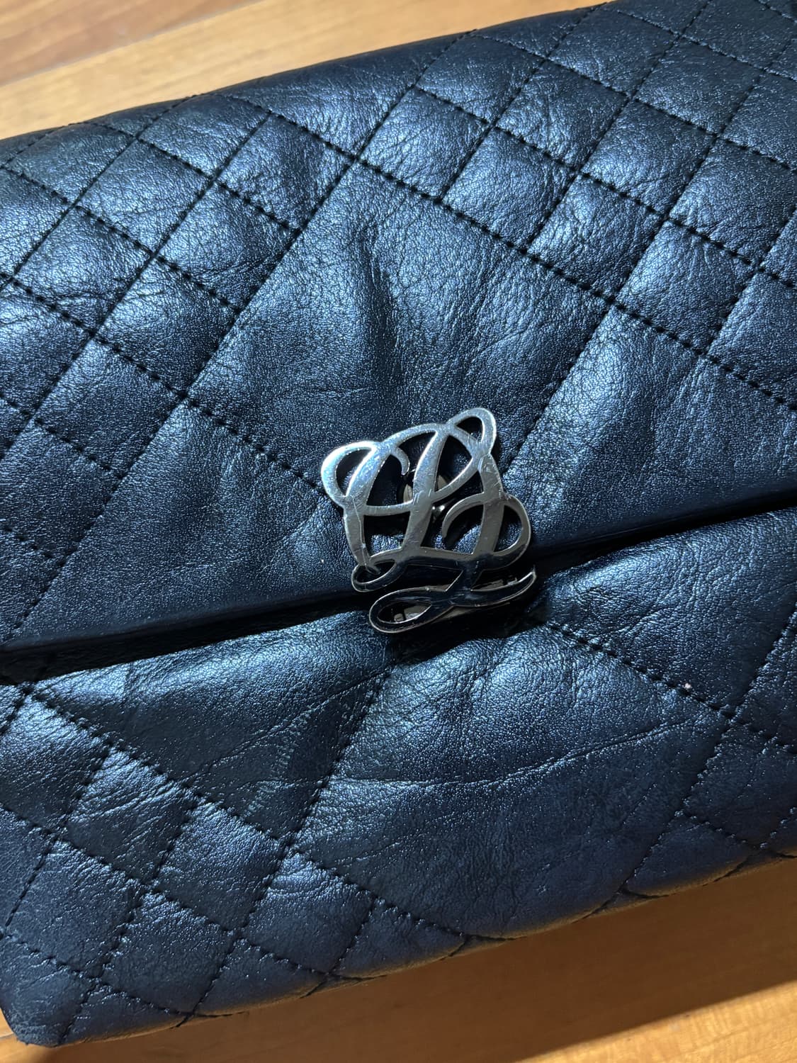 vintage louis quatorez black leather bag 상품이미지10