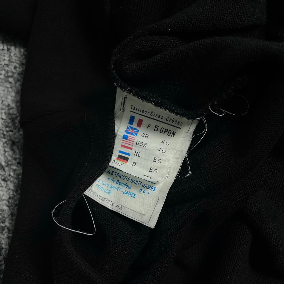 세인트제임스 패치로고 블랙 미니멀 롱슬리브y 2577 상품이미지6