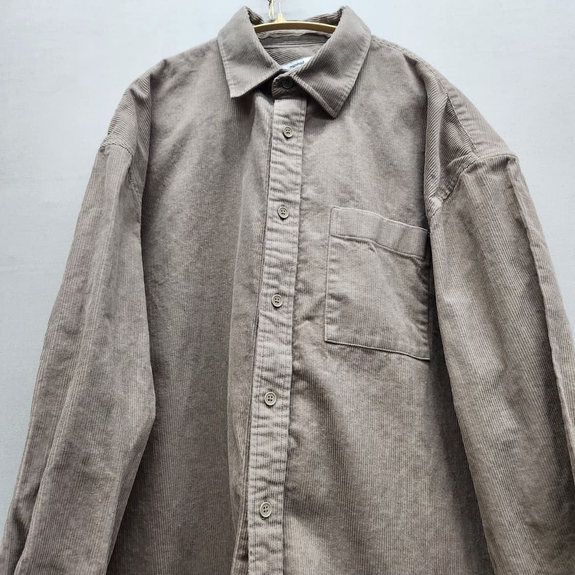 무신사스탠다드 원포켓 코듀로이 오버핏 셔츠 L(2XL) 상품이미지2