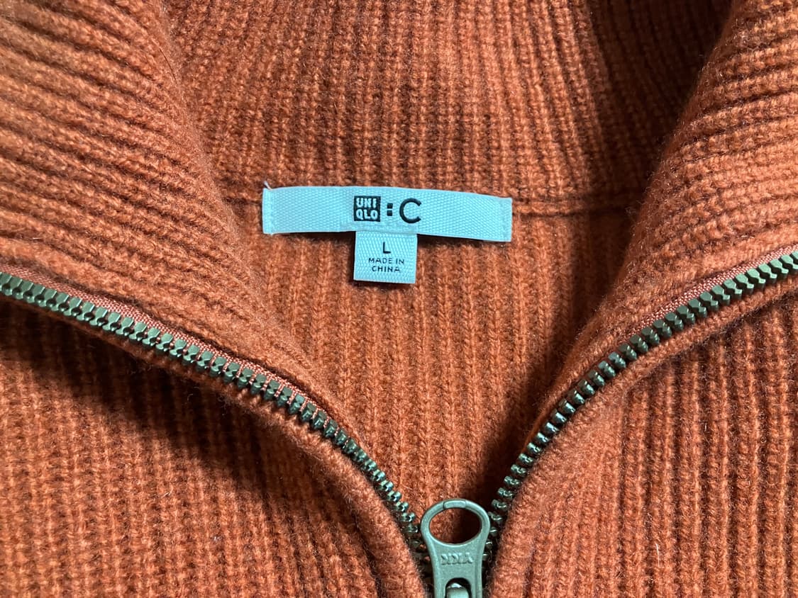유니클로C 프리미엄 램스울 하프집업 니트 스웨터 상품이미지4