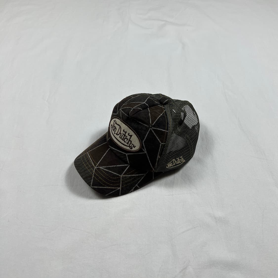 본더치 von dutch 로고 패치워크 메쉬 트러커 캡 모자 상품이미지1