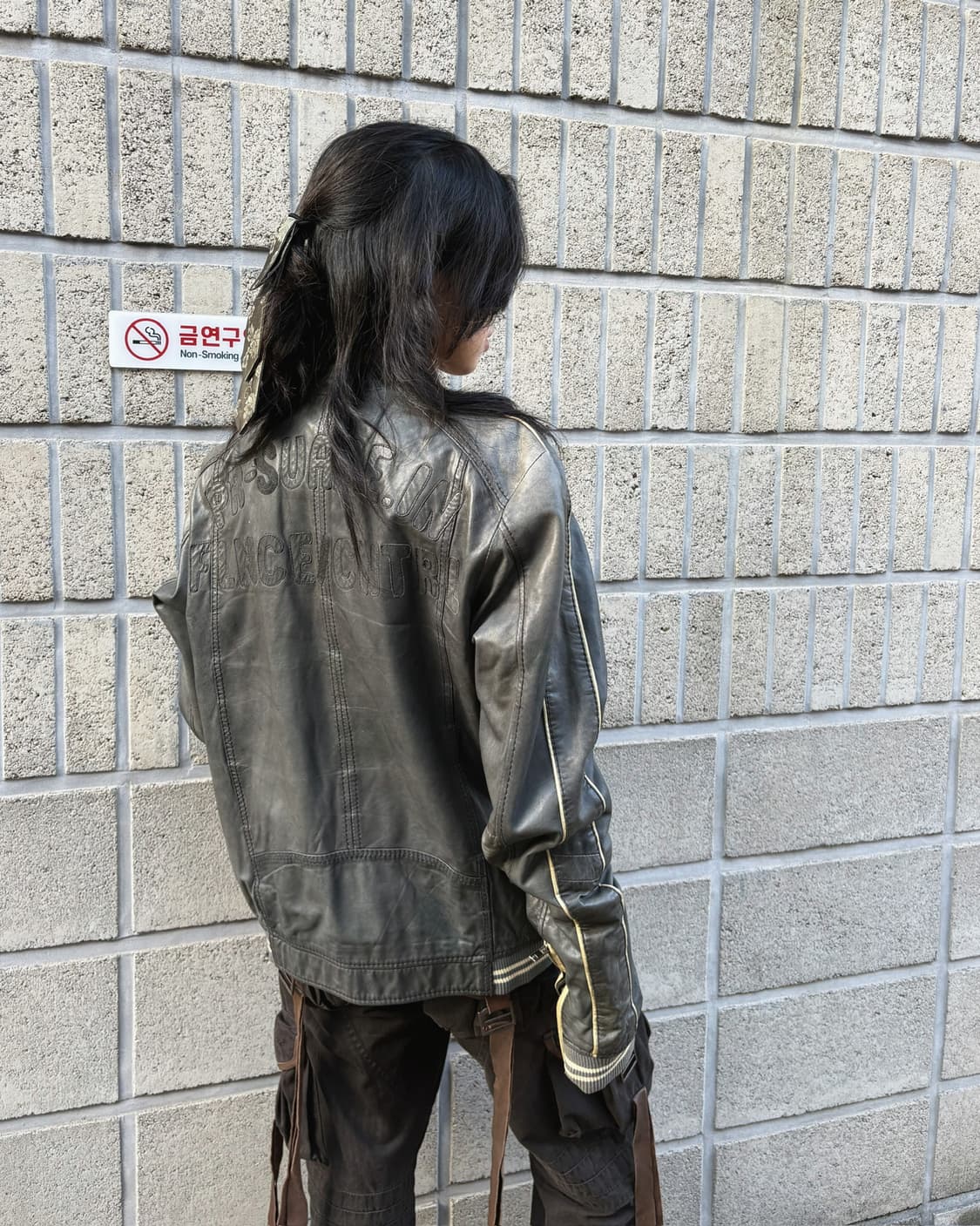 올드 디젤 그런지 리얼 레더 바이커자켓 상품이미지8