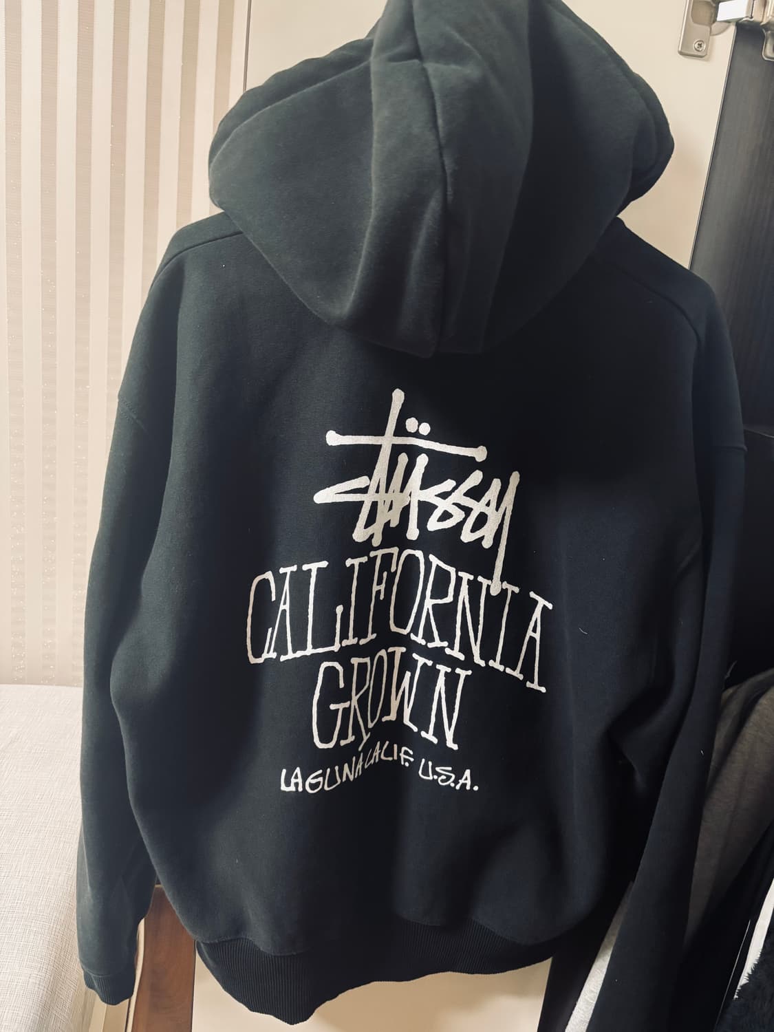 스투시 캘리 그로운 집 후드 블랙 상품이미지3