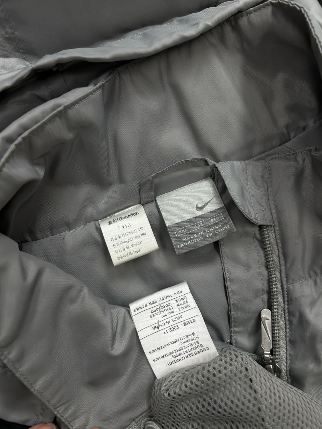 나이키 00s 그레이 배색 바람막이 XXL 상품이미지7