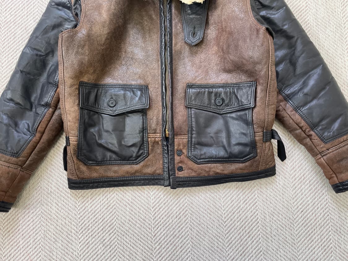 골든베어 B-3 시어링 무스탕 자켓 상품이미지3