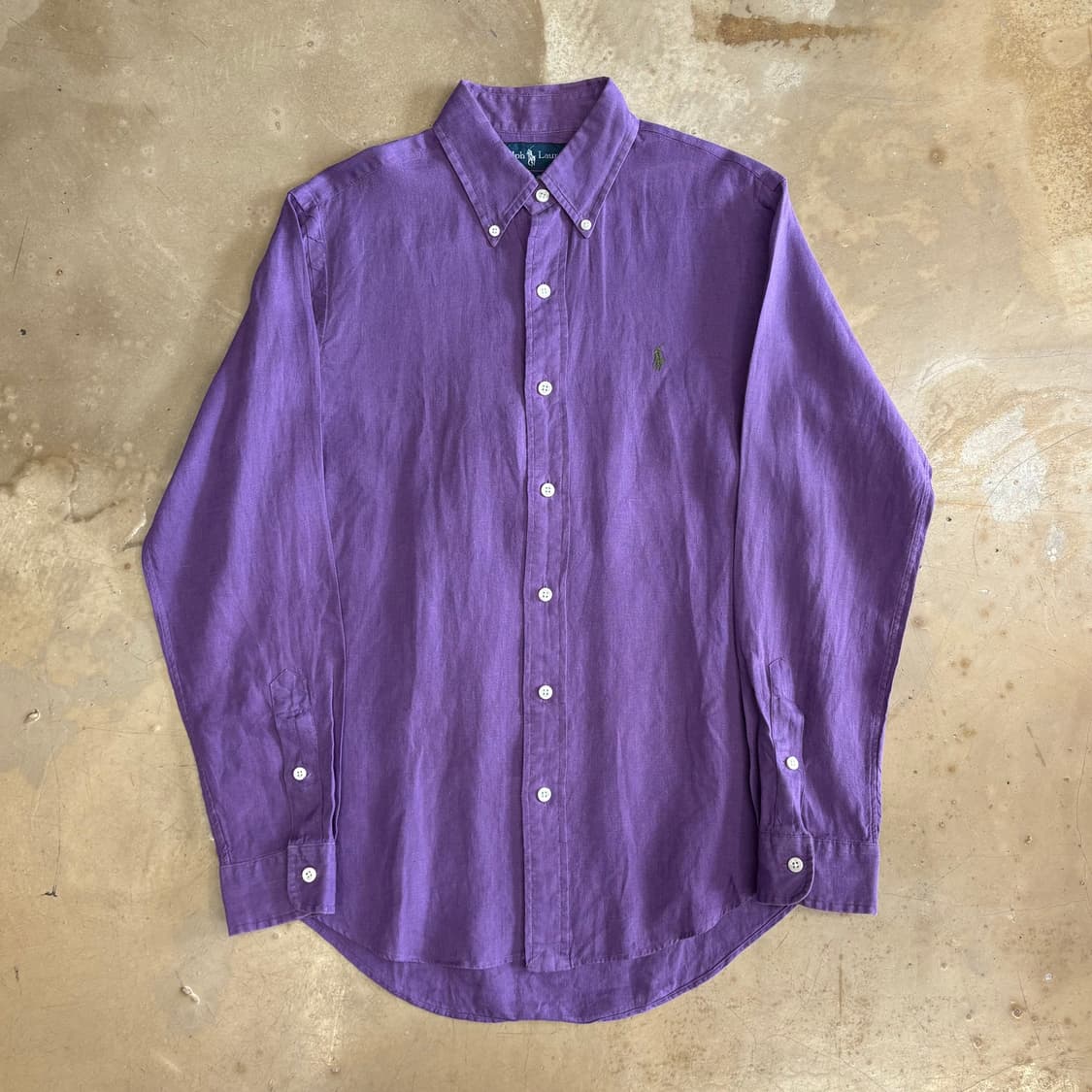 M 폴로랄프로렌 린넨 퍼플 셔츠  상품이미지2