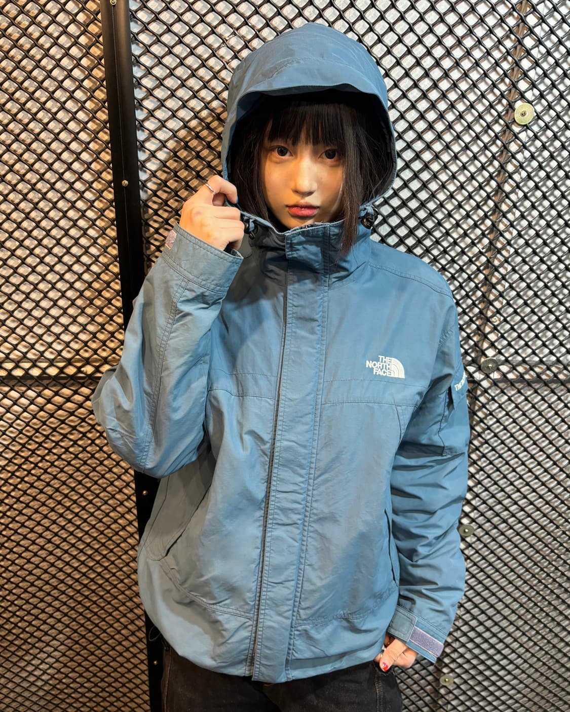 90s 노스페이스 빈티지 라이트블루 바람막이 자켓 상품이미지1