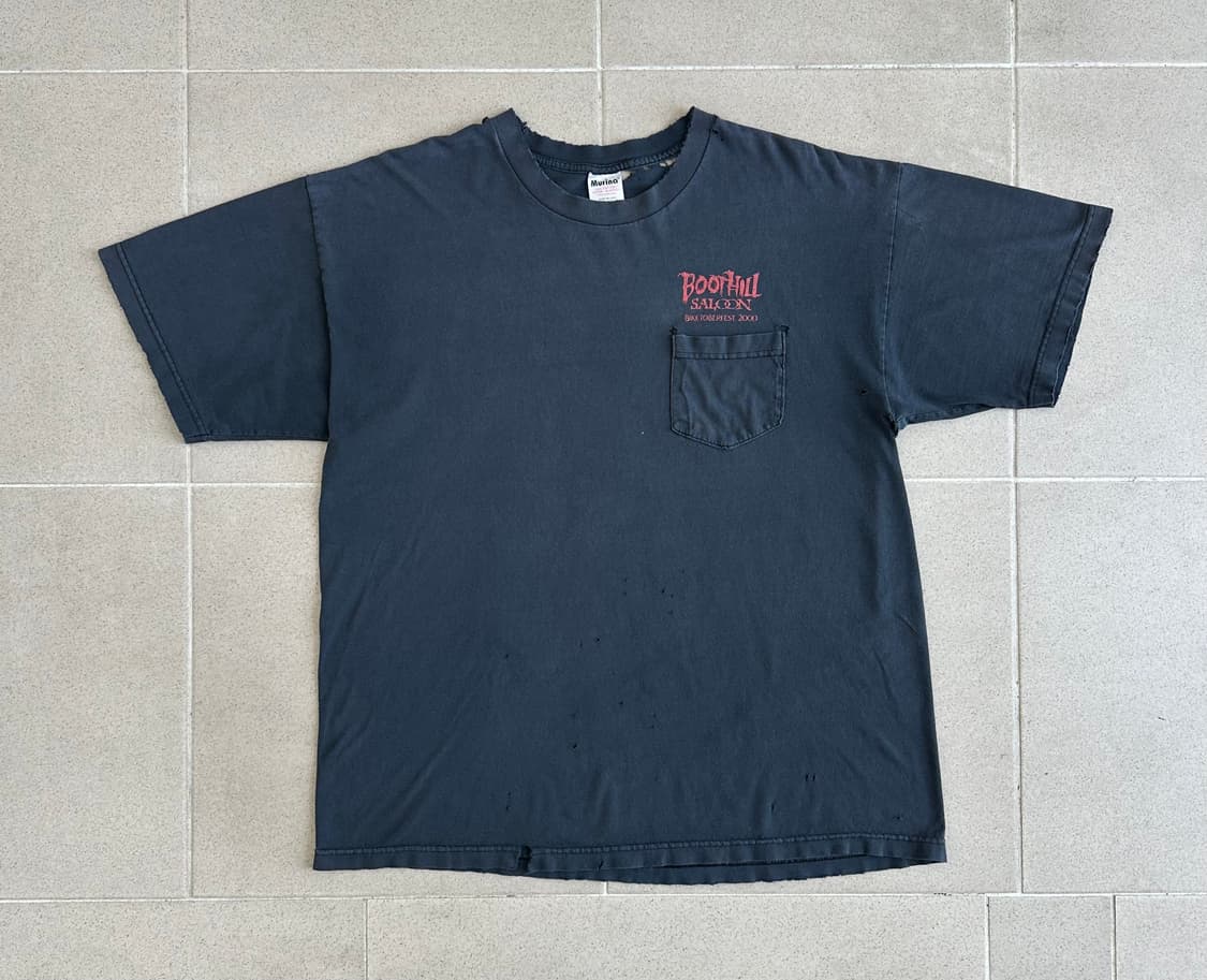 00s 빈티지 바이커 티셔츠 XL 디스트레스드 Boothill saloo 상품이미지2