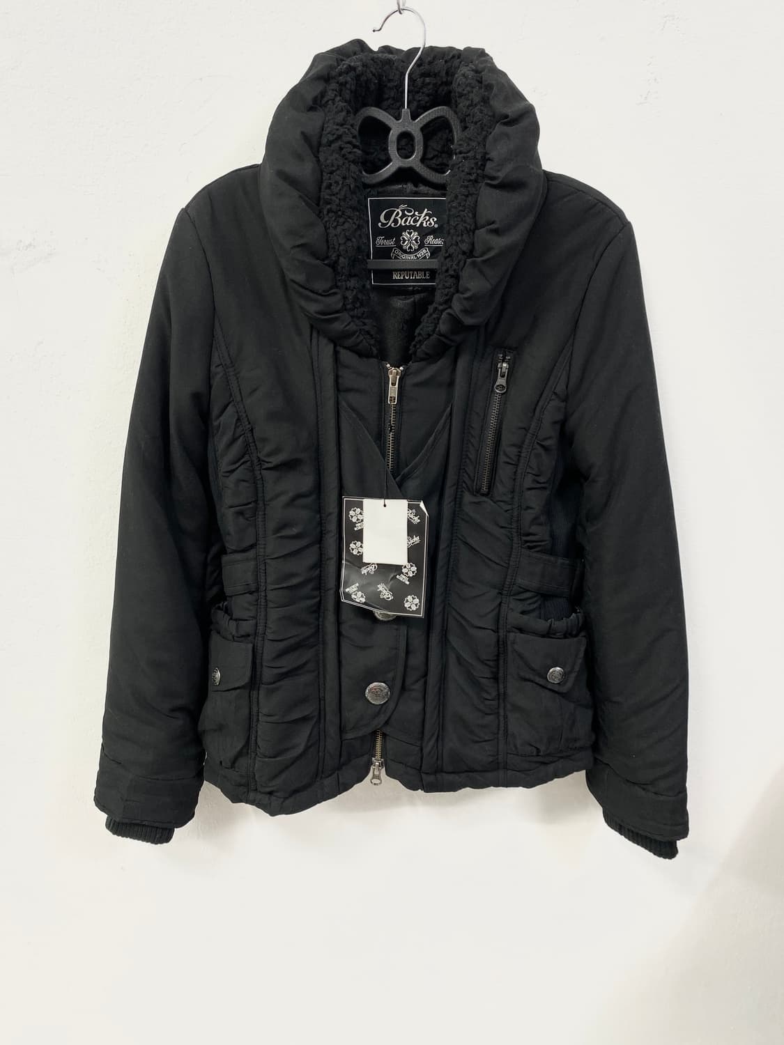 [BACKS] 택O 갸루 y2k 투웨이 블랙 자켓 상품이미지4