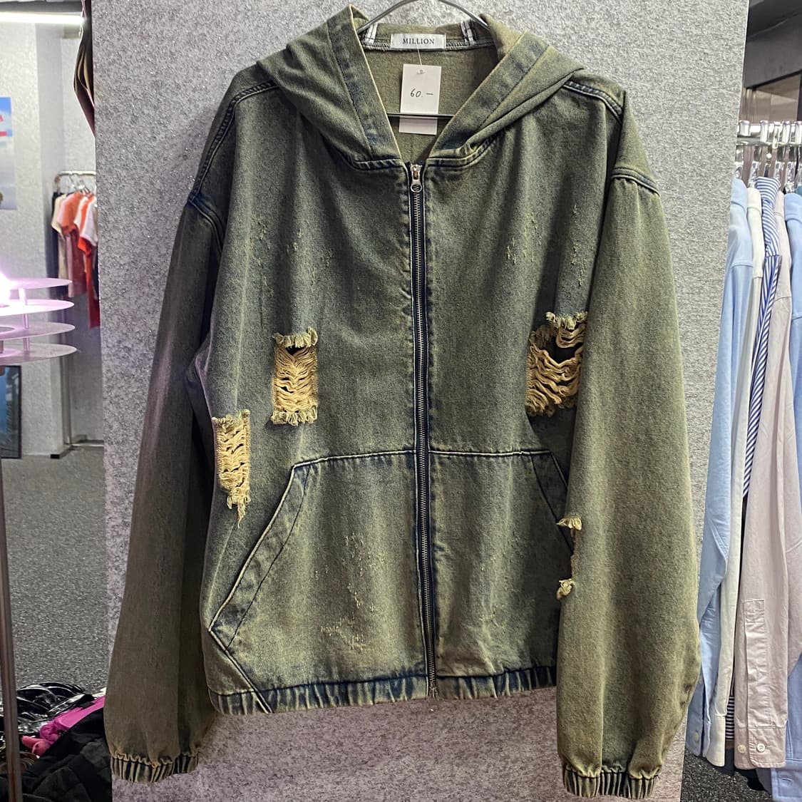 밀리언 디트로이트 투웨이 데님자켓 B3331 상품이미지2