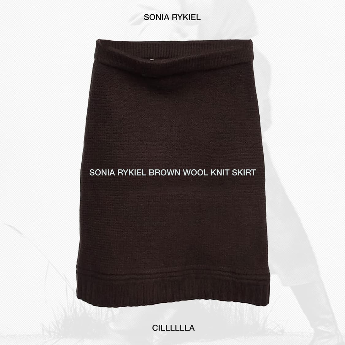 SONIA RYKIEL 소니아리키엘 브라운 울 니트 스커트 상품이미지1