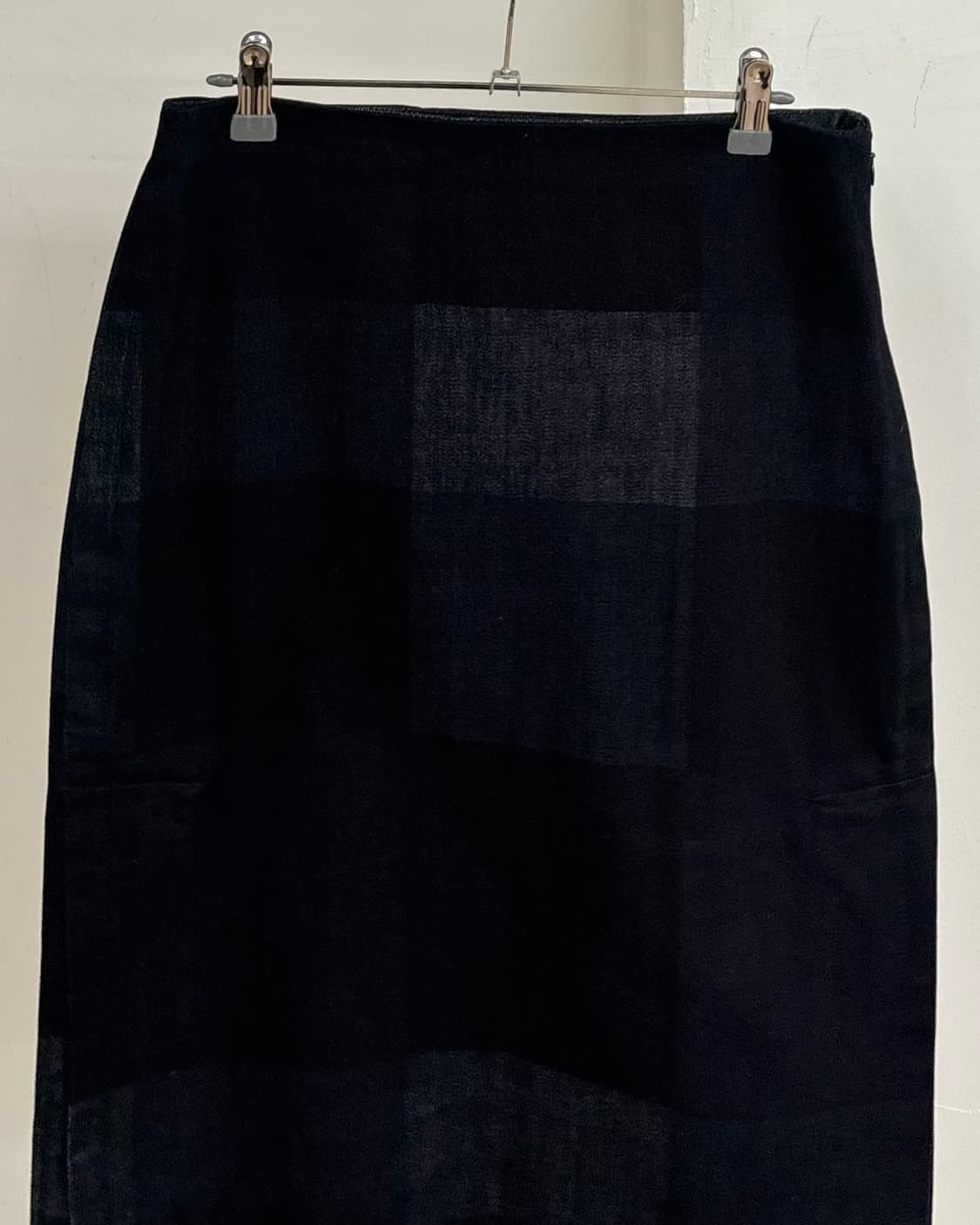 마르니 블랙 앤 블루 데님 패치워크 미디 스커트 상품이미지2