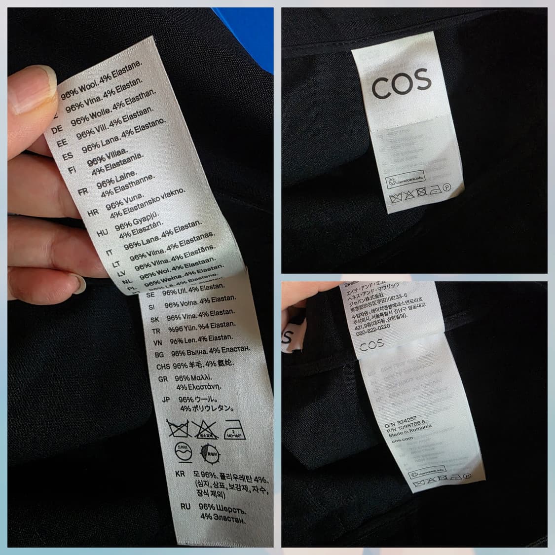 COS 플래티드 플리츠 울 미디 스커트 Eur34 상품이미지6