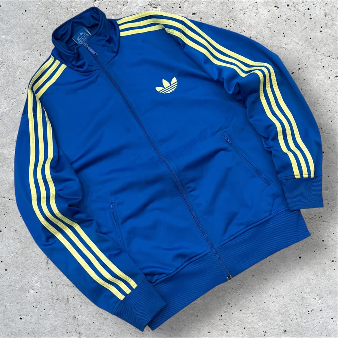 [M] 12s 아디다스 파이어버드 트랙탑 져지 블루 옐로우 B539 상품이미지1