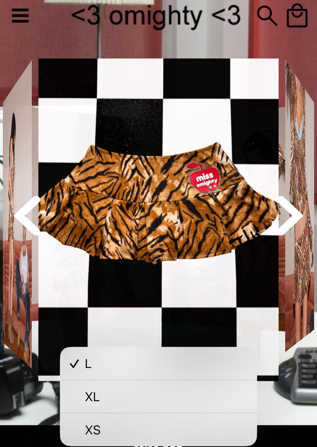 Omighty miss omighty skort in tiger 스코트 상품이미지2