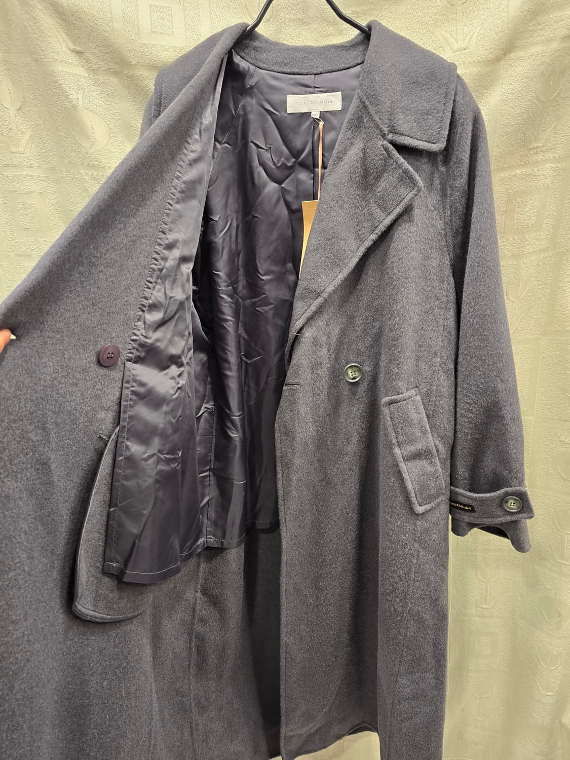 새상품) 올리브데올리브 핸드메이드 모+캐시미어 코트 S (55) 상품이미지7