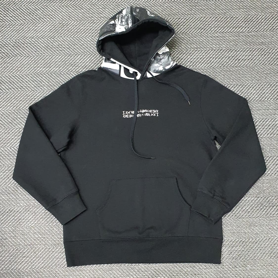 아임낫어휴먼비잉 기모 오버핏 후드티 남자105 상품이미지1